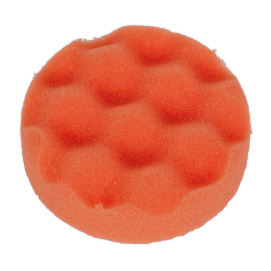 Sealey Buffing & Polishing Foam Head Hook & Loop Ø80 25mm Orange/Firm PTCCHW80O