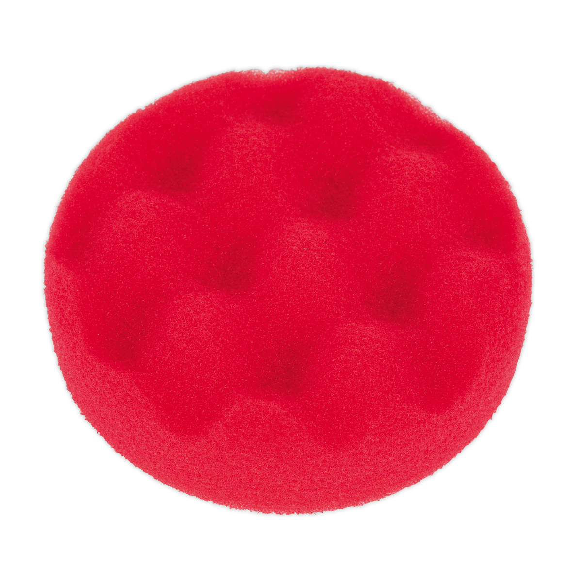 Sealey Buffing Polishing Foam Head Hook Loop 80 25mm Red/Ultra Soft PTCCHW80R