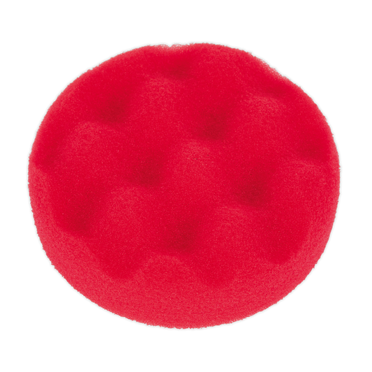 Sealey Buffing Polishing Foam Head Hook Loop 80 25mm Red/Ultra Soft PTCCHW80R