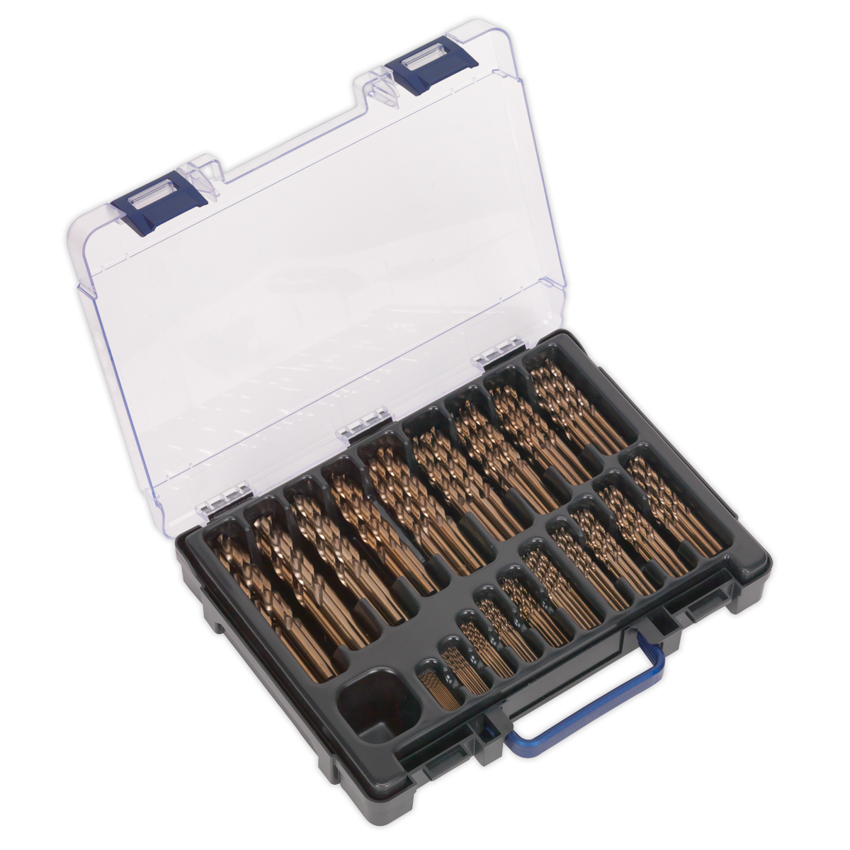 Sealey HSS Cobalt Fully Ground Drill Bit Set 1-10mm 170 Pieces Tool Kit DBS170CB