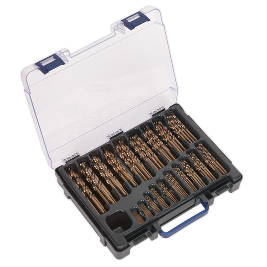 Sealey HSS Cobalt Fully Ground Drill Bit Set 1-10mm 170 Pieces Tool Kit DBS170CB