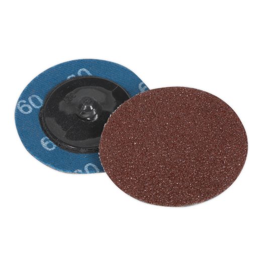 Sealey Quick Change Sanding Disc For Air Mini Sanders 50mm 60Grit 10pk PTCQC5060