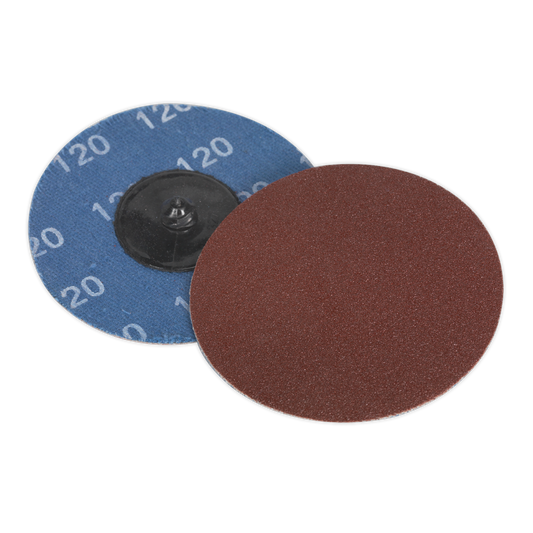 Sealey Quick Change Sanding Disc Ø75mm With 120Grit - Pack of 10 PTCQC75120