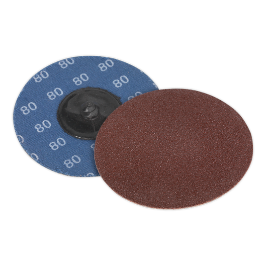 Sealey 75mm Quick Change Sanding Disc For Air Mini Sander 80 Grit x10 PTCQC7580