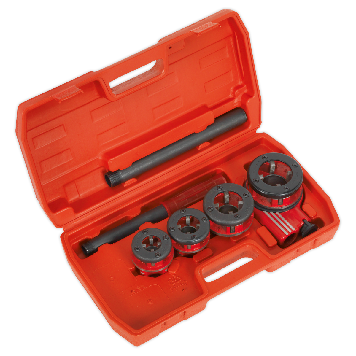 Sealey 1/2"-1-1/4" BSPT Pipe Threading Kit With 4 Tool-Steel Cutting Bits PTK991
