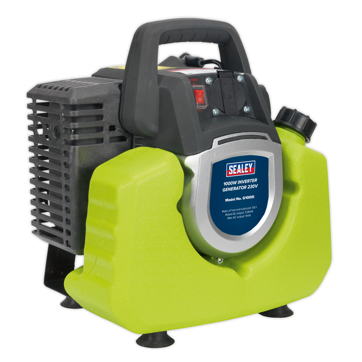 Sealey 1000W Inverter Generator 230V 2-Stroke Petrol Engine 800W G1000I