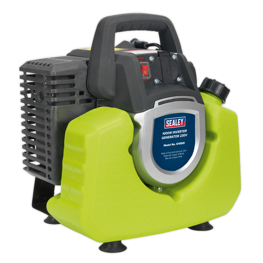 Sealey 1000W Inverter Generator 230V 2-Stroke Petrol Engine 800W G1000I