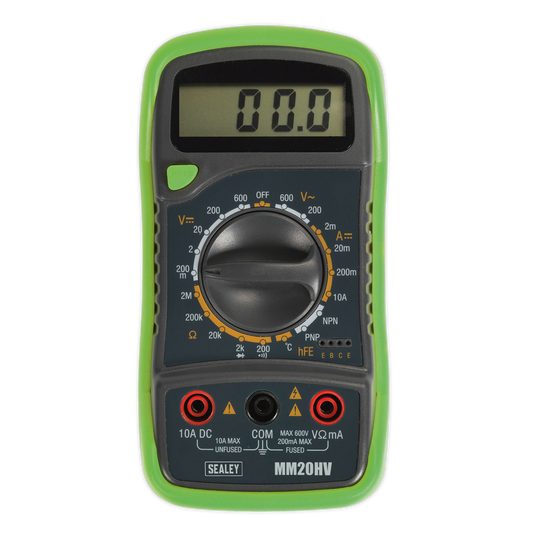 Sealey 8 Function Digital Multimeter With Thermocouple LCD Display MM20HV