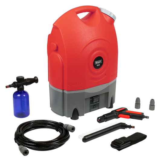 Sealey Portable Pressure Washer 12V Rechargeable Lightweight 123psi PW1712