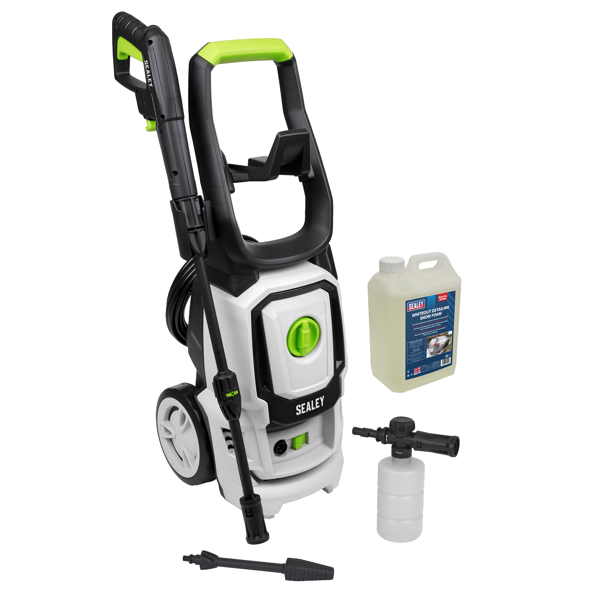 Sealey Pressure Washer 130 BAR 420L/HR With Snow Foam Multicolour PW1860COMBO