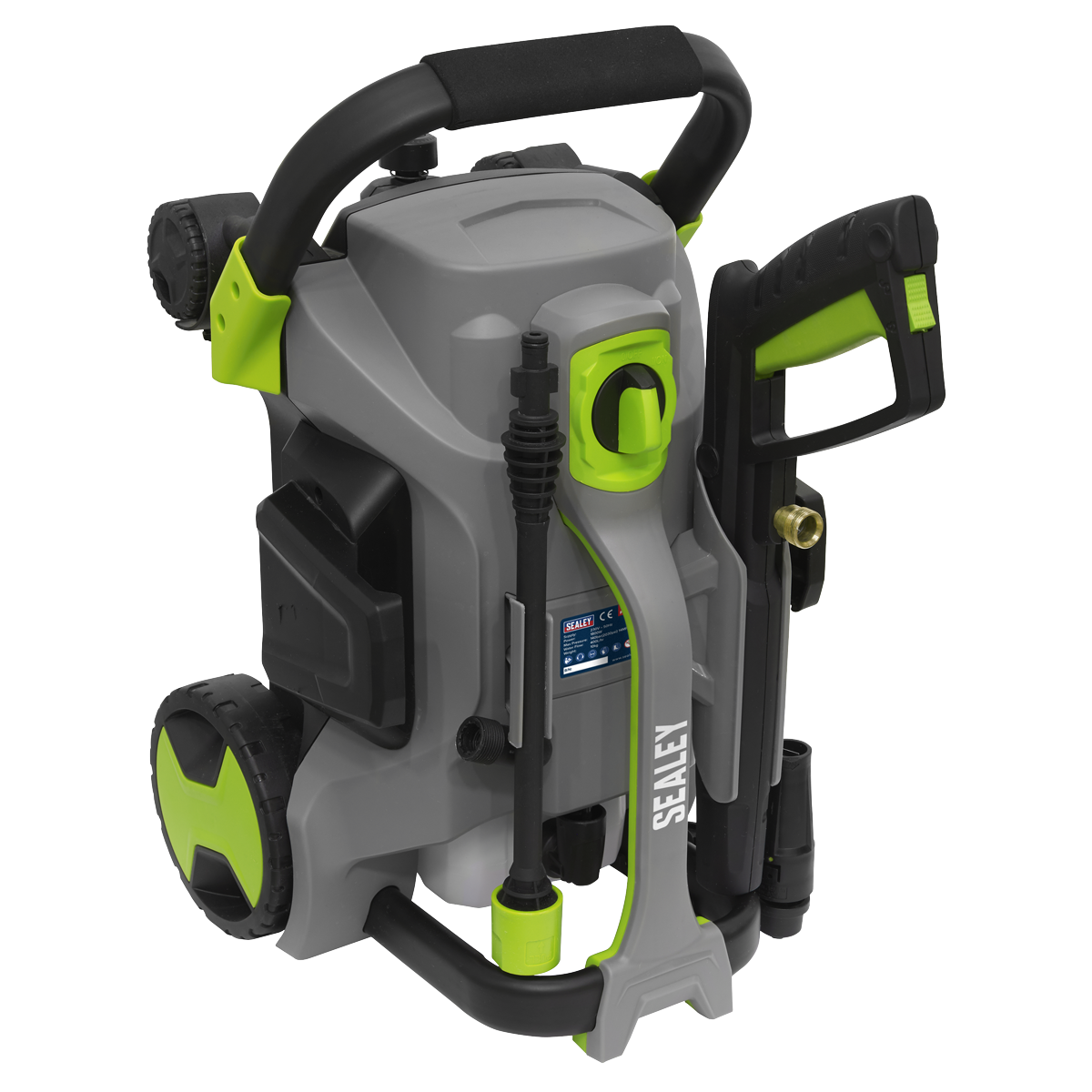 Sealey Pull Along Pressure Washer 140 Bar With TSS Lightweight 5m Hose PW2000PA