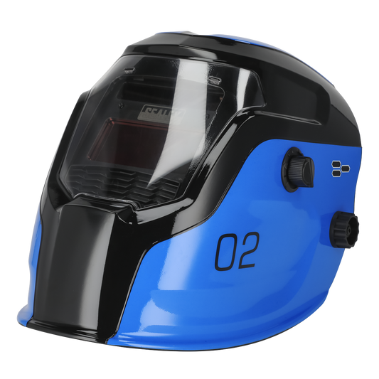 Sealey Protection Blue Auto Darkening Welding Safety Helmet Shade 9-13 PWH2