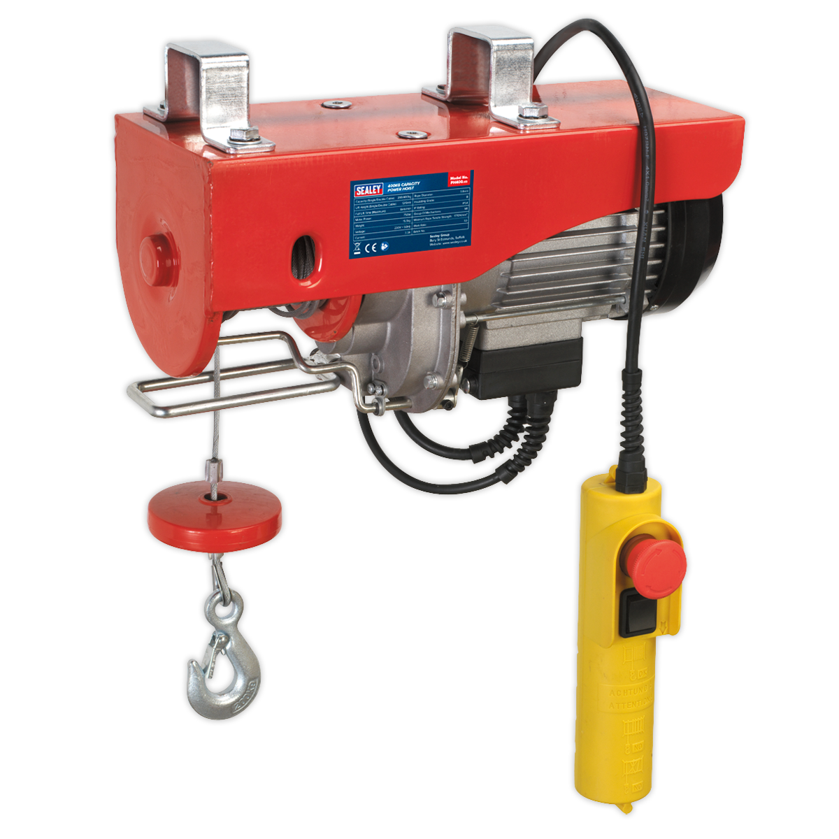 Sealey Power Hoist 230V/1PH 400kg Capacity EU UK Approved IP54 Rating PH400