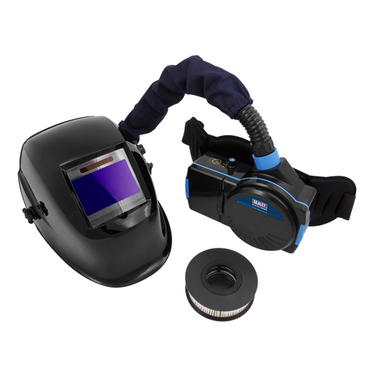 Sealey Auto Darkening Welding Helmet Powered Air Purifying Respirator PWH616