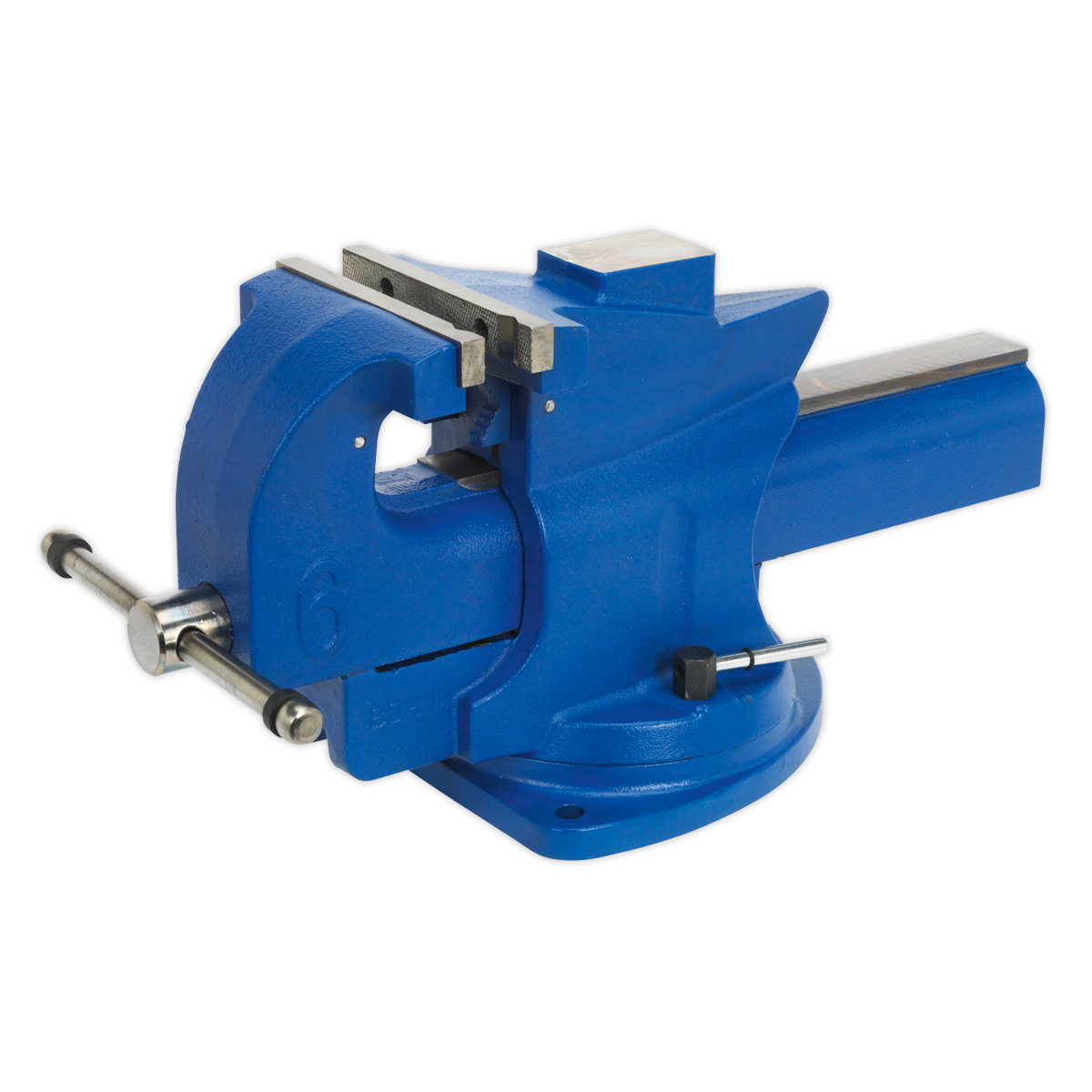 Sealey 150mm Quick Action Swivel Base Cast Iron Vice With Bench Mounting QAV150