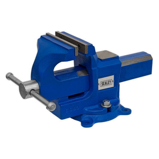 Sealey 100mm Quick Action Swivel Base SG Iron Vice With Built-In Anvil QAVE100