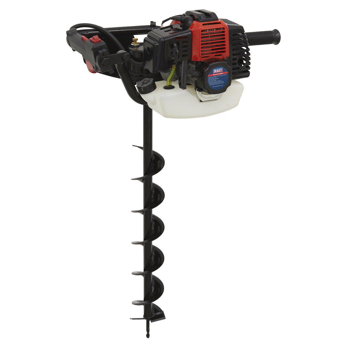 Sealey Petrol Earth Auger 2-Stroke 1.2 Litres Fuel Tank 52CC 2HP Motor PHA100