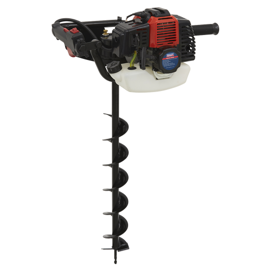 Sealey Petrol Earth Auger 2-Stroke 1.2 Litres Fuel Tank 52CC 2HP Motor PHA100