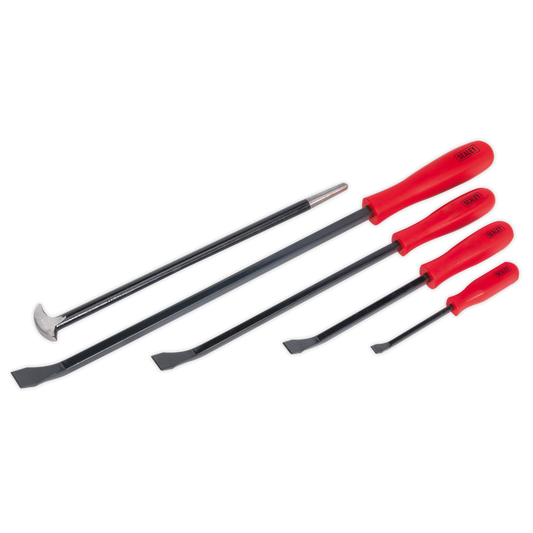 Sealey Heavy Duty Prybar / Heelbar Set 5 Pieces Blackened Finish AK20641