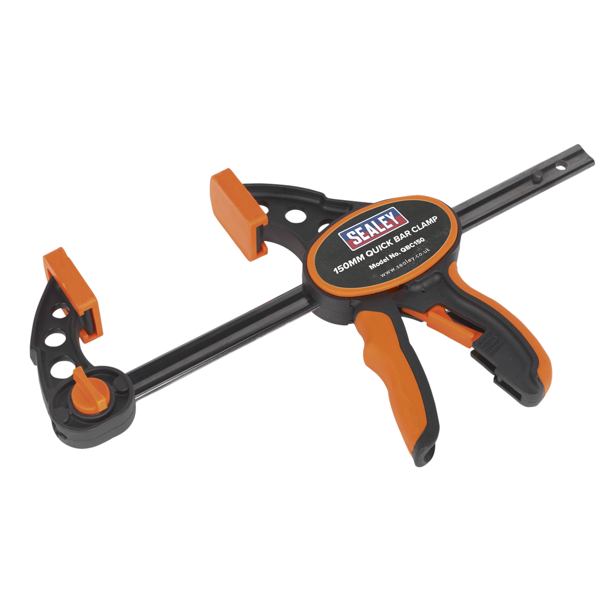 Sealey Heavy Duty Quick Bar Clamp With Textured TPR Grip - 150mm QBC150