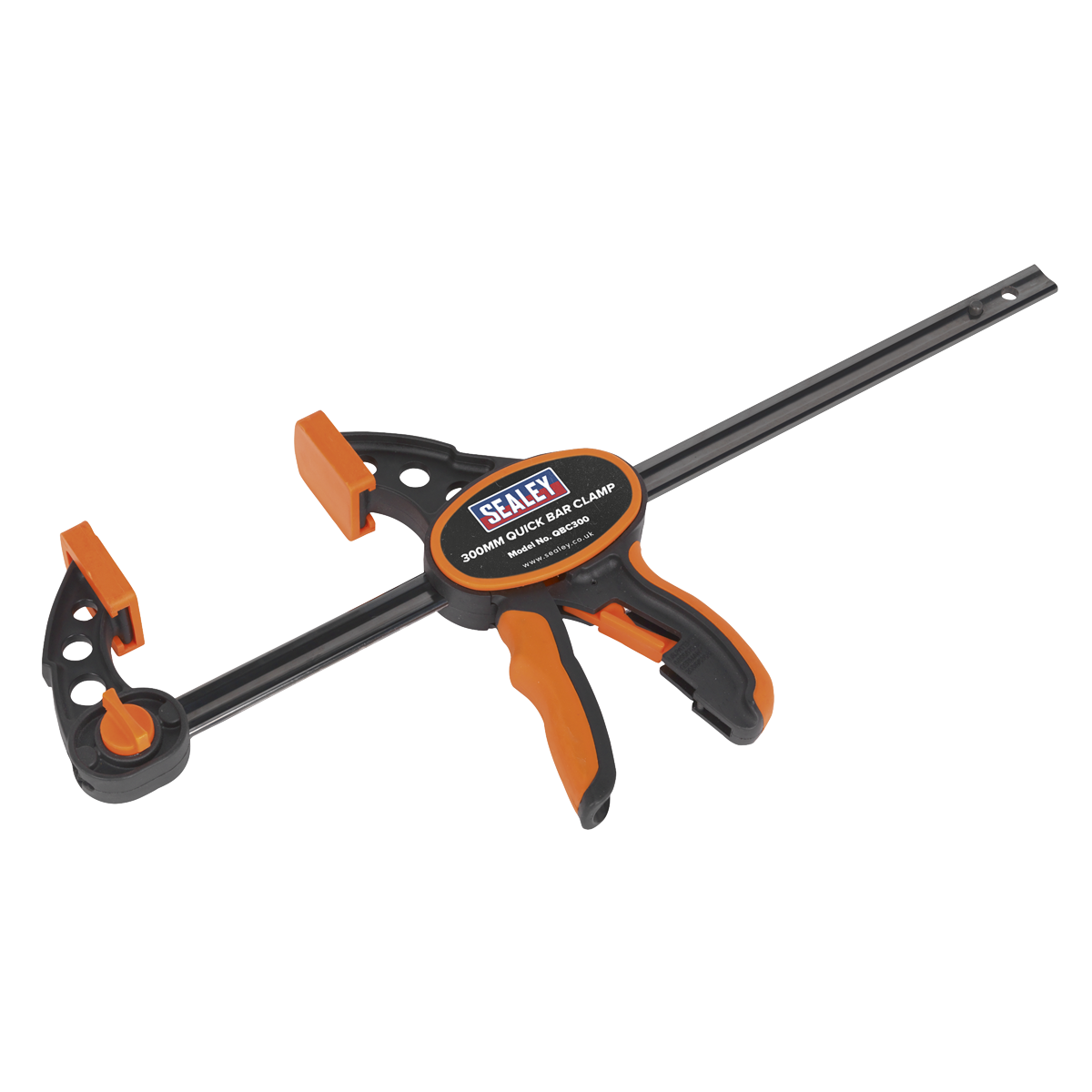 Sealey Heavy Duty Quick Bar Clamp With Textured TPR Grip - 300mm QBC300