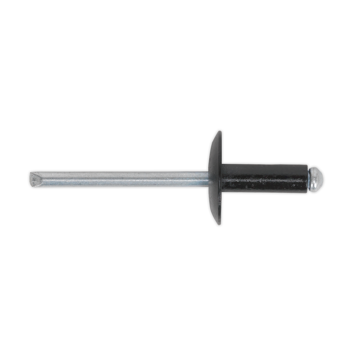 Sealey Aluminium Rivet 200 Pieces Black Large Flange 3.2mm x 10mm RAB3210L