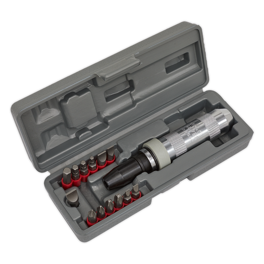 Sealey Impact Driver Set With Twist-Reverse Function Heavy Duty 15 Pieces AK208