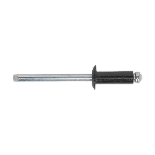 Sealey Aluminium Rivet 200 Pieces Black Standard Flange 4mm x 10mm RAB4010S