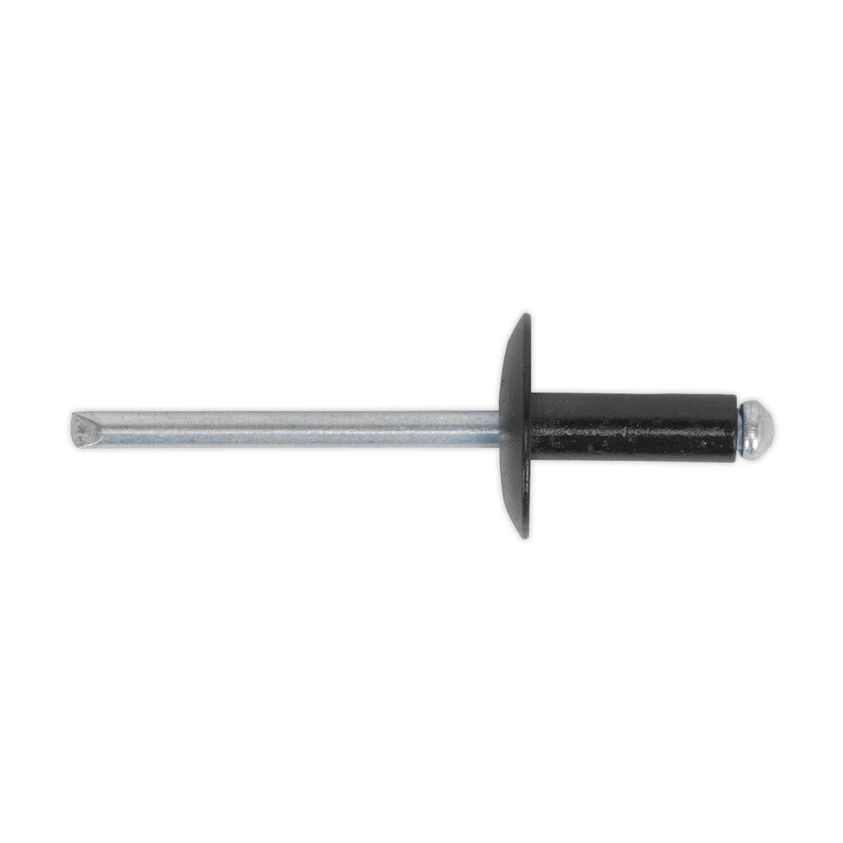Sealey Aluminium Rivet 200 Pieces Black Large Flange 4mm x 14mm RAB4014L