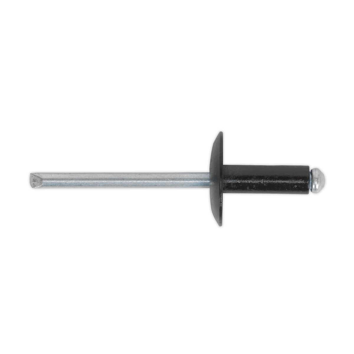 Sealey Aluminium Rivet 200 Pieces Black Large Flange 4.8mm x 18mm RAB4818L