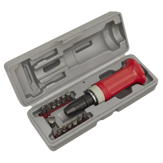 Sealey Impact Driver Set 15 Pieces Protection Grip With Composite Handle AK2081