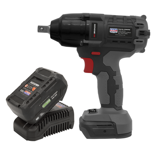Sealey Brushless Impact Wrench Kit 1/2" Square Drive 20V 4Ah 700Nm CP20VPIWKIT1