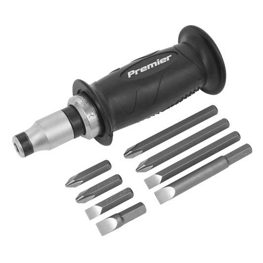 Sealey Impact Driver Set 10 Pieces Protection Grip With Composite Handle AK2082