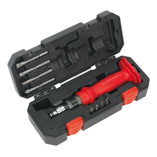 Sealey Heavy Duty Impact Driver Set With Protection Grip 10 Pieces AK2084