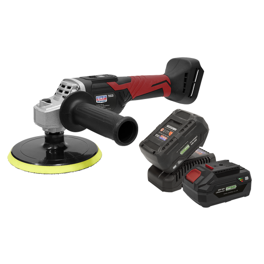 Sealey Cordless Rotary Polisher Kit 20V 150mm - 2 Batteries CP20VRPKIT2