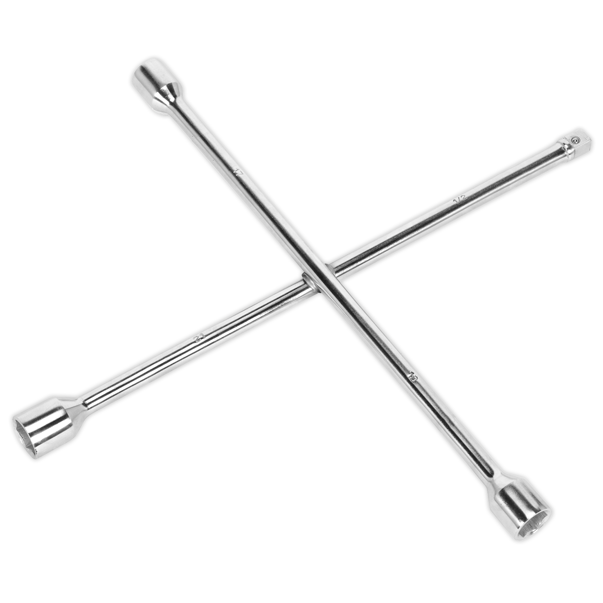 Sealey Extra-Long Wheel Brace 4-Way Carbon Steel With Chrome Finish AK2096