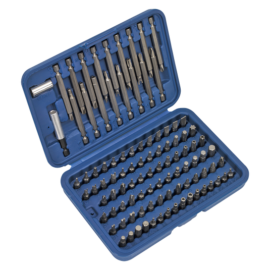 Sealey Power Tool Security Bit Set 99pc Long /Short Chrome Vanadium Steel AK2099