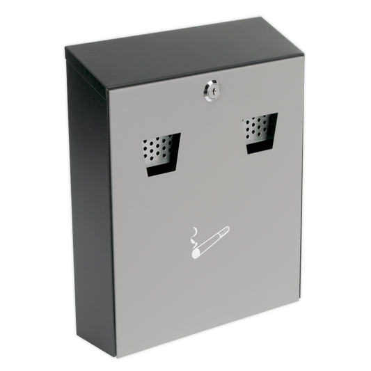 Sealey Ashtray Cigarette Bin Wall Mount Easy Installation 2-Piece Design RCB01