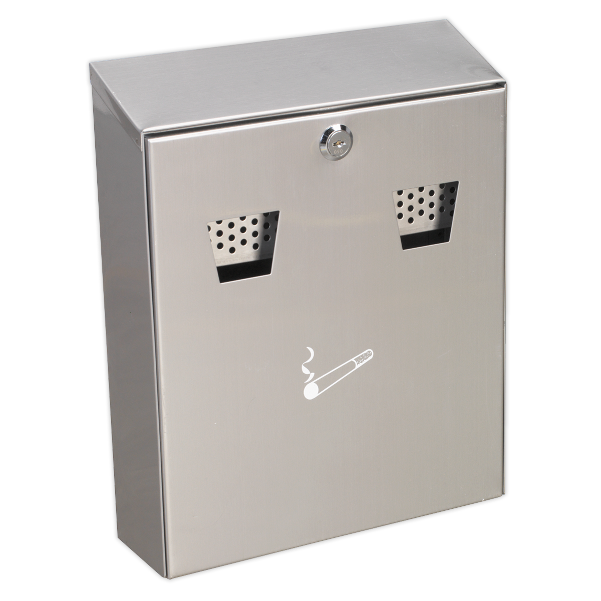 Sealey Ashtray Cigarette Bin Wall Mount Stainless Steel Easy Installation RCB02