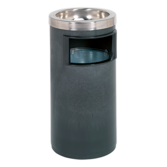 Sealey Cigarette Ashtray & Litter Bin Container Metal For Outdoor Smoking RCB06