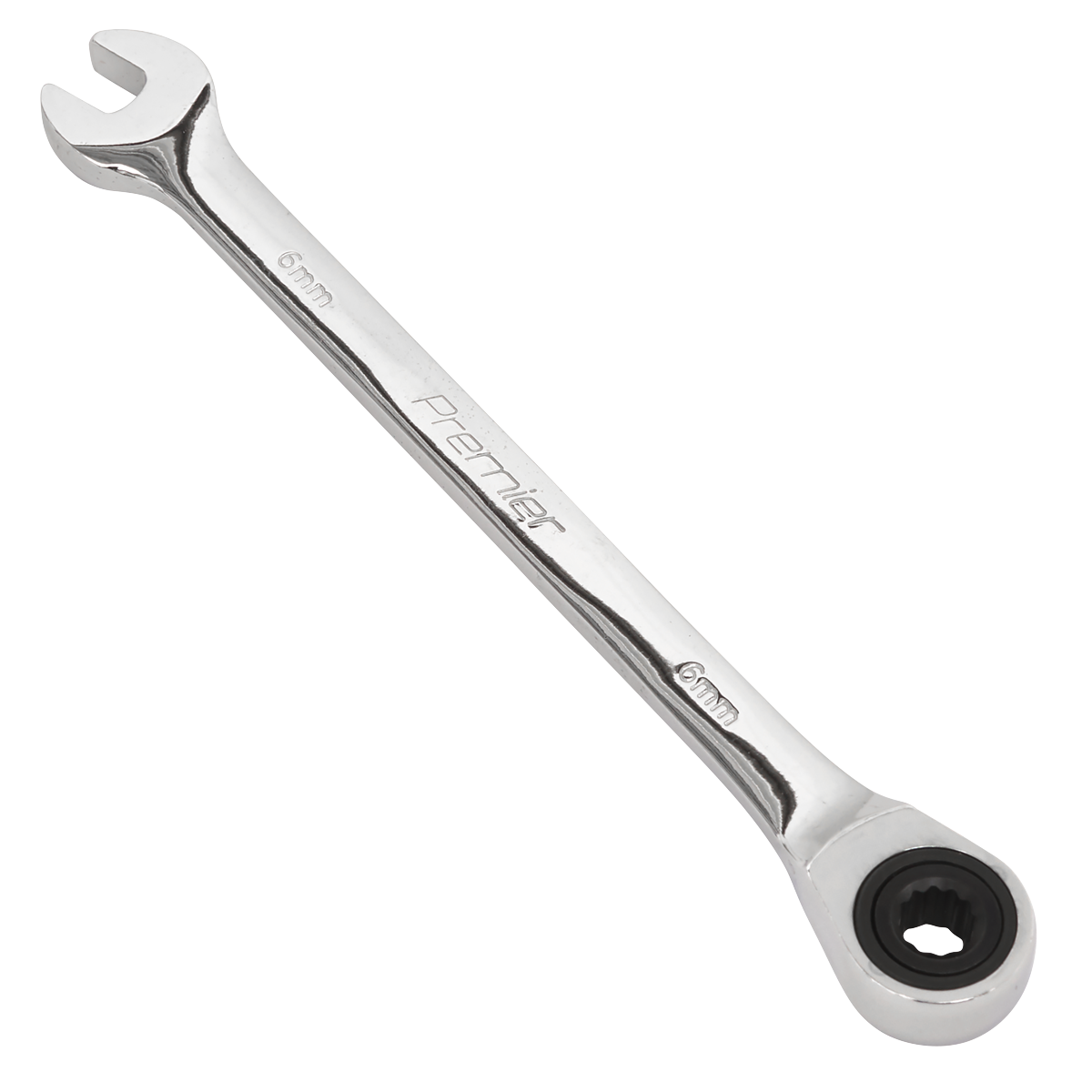 Sealey Ratchet Combination Spanner 72 Teeth Chrome Vanadium Steel 6mm RCW06