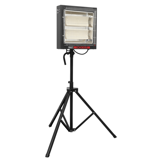 Sealey 230V Ceramic Heater With Telescopic Tripod Stand 1.4/2.8kW CH30S