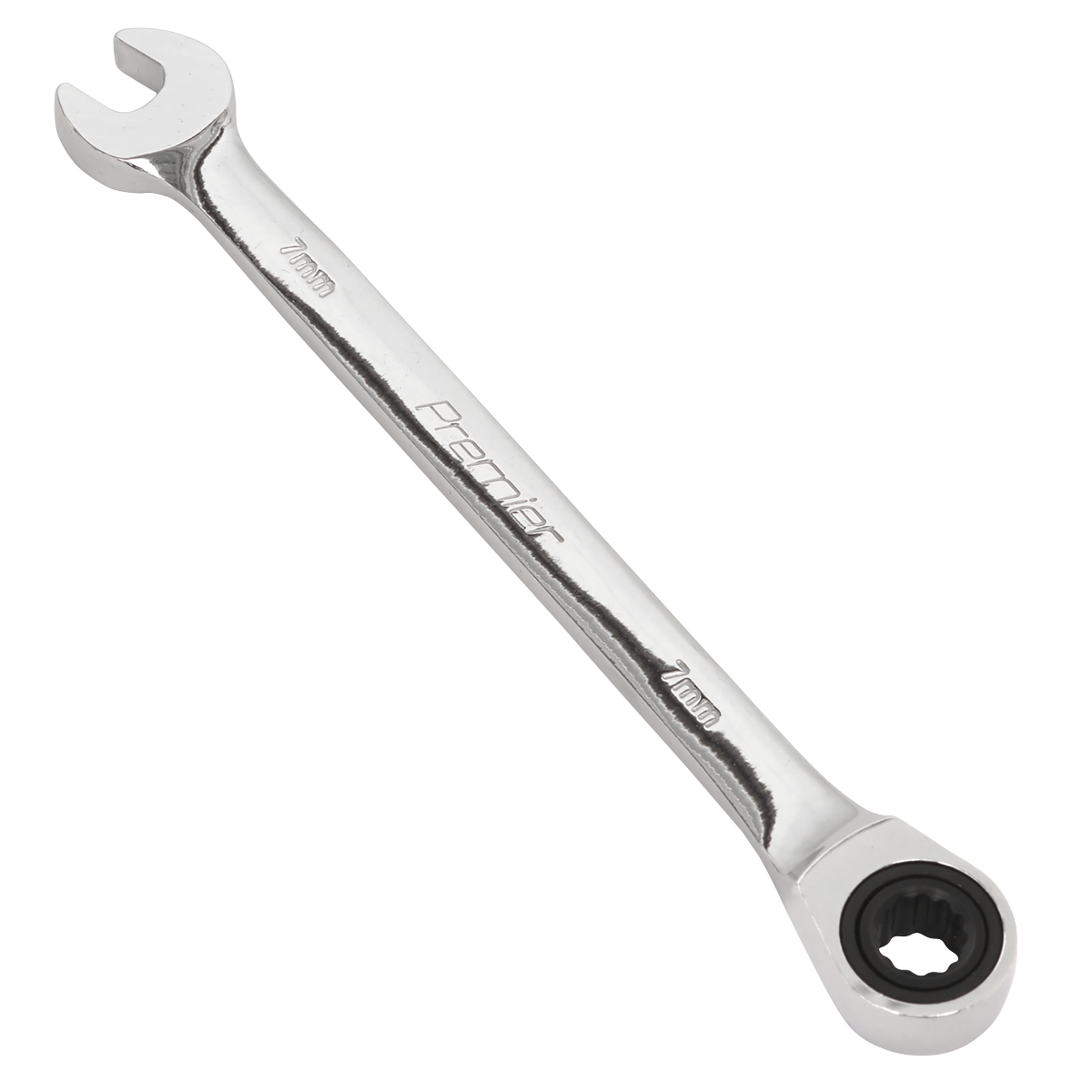 Sealey Ratchet Combination Spanner 72 Teeth Chrome Vanadium Steel 7mm RCW07