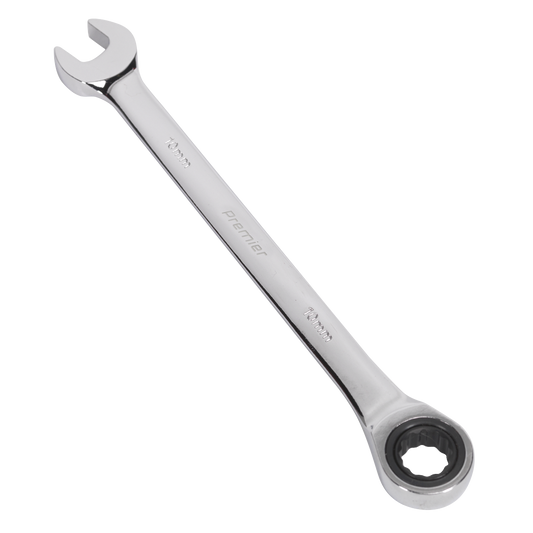 Sealey Ratchet Combination Spanner 72 Teeth Chrome Vanadium Steel 10mm RCW10