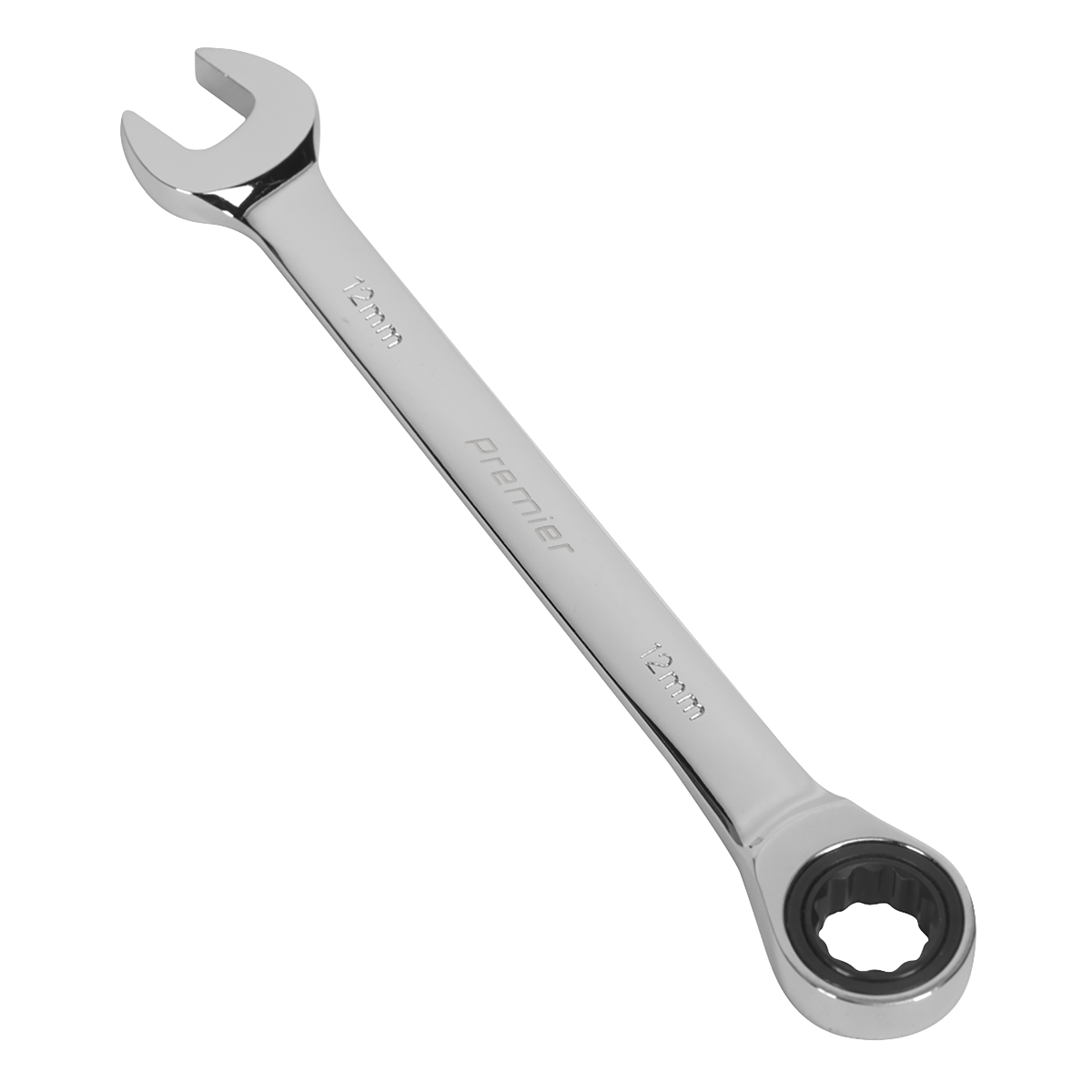 Sealey Ratchet Combination Spanner 72 Teeth Chrome Vanadium Steel 12mm RCW12