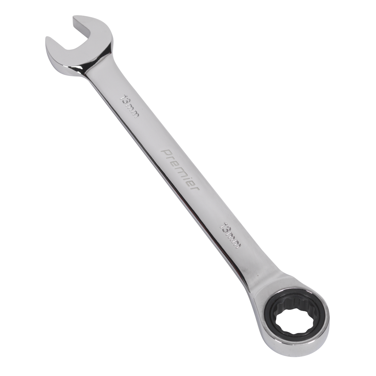 Sealey Ratchet Combination Spanner 72 Teeth Chrome Vanadium Steel 13mm RCW13