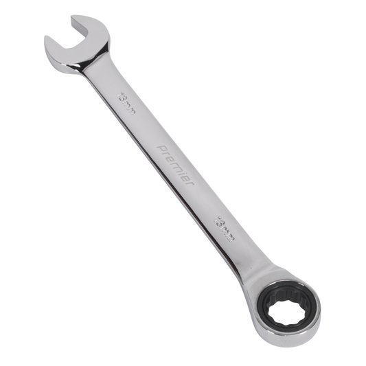 Sealey Ratchet Combination Spanner 72 Teeth Chrome Vanadium Steel 13mm RCW13