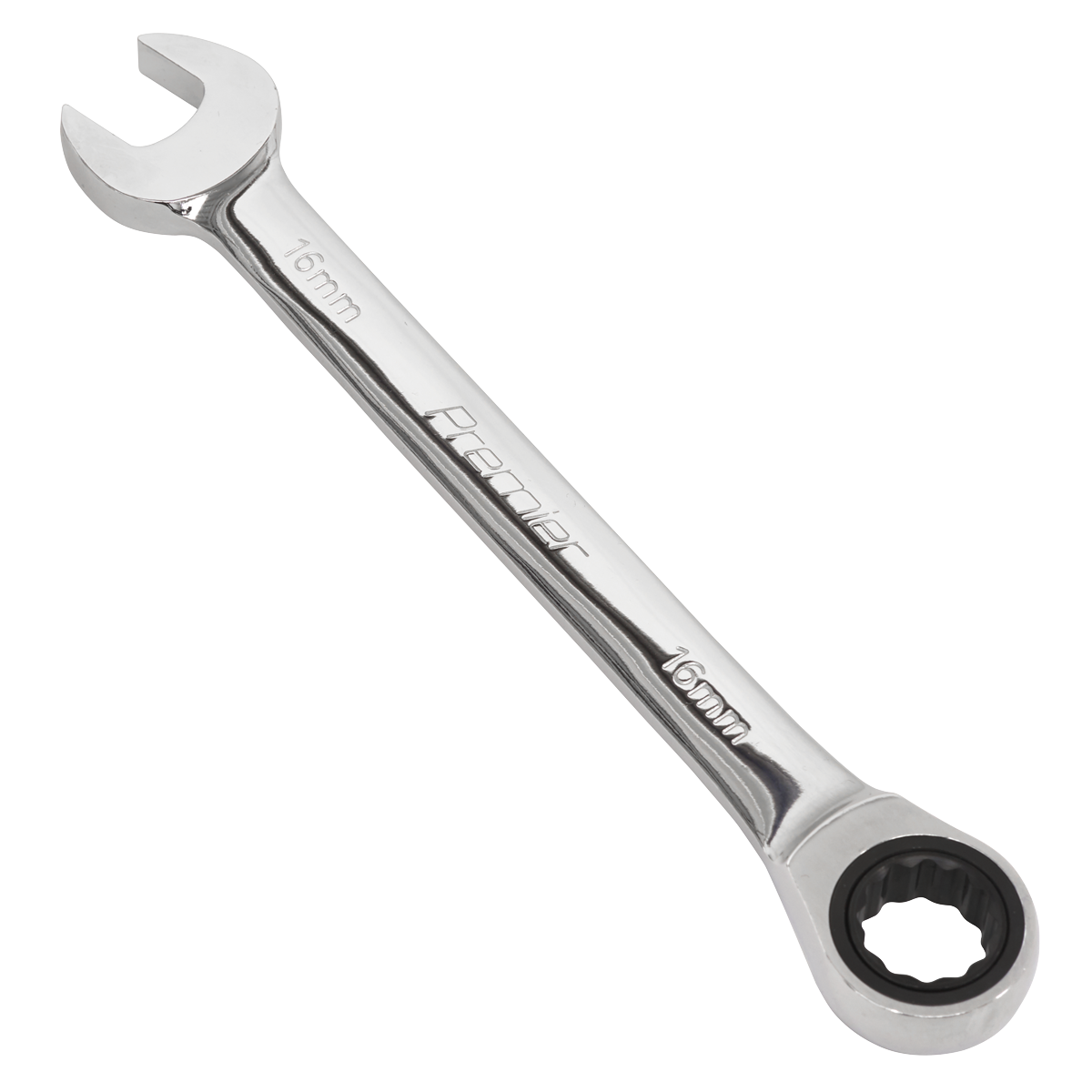 Sealey Ratchet Combination Spanner 72 Teeth Chrome Vanadium Steel 16mm RCW16