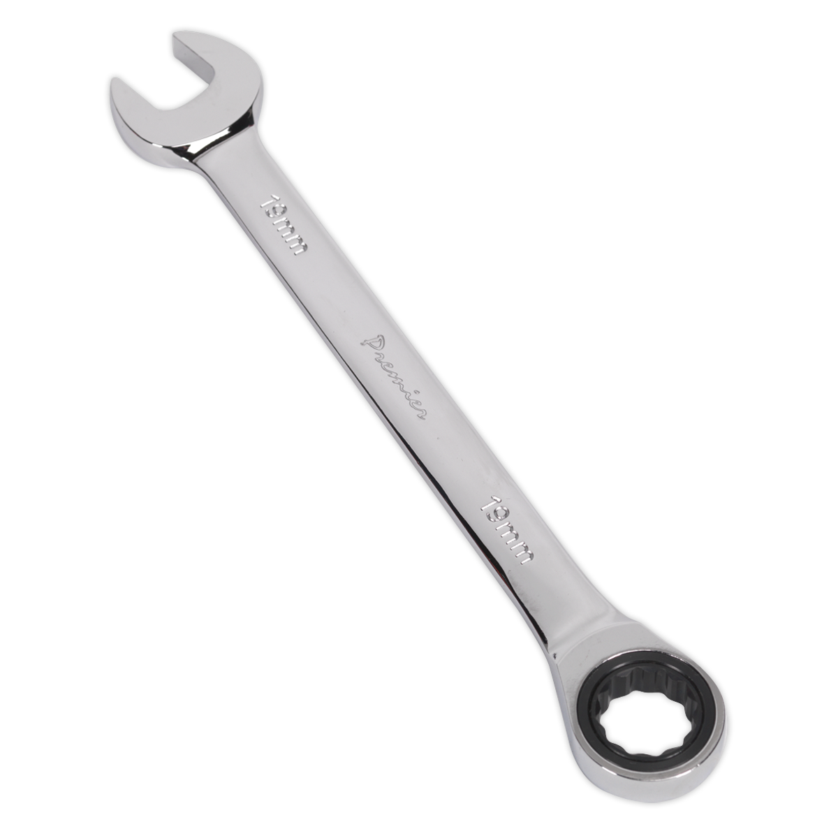 Sealey Ratchet Combination Spanner 72 Teeth Chrome Vanadium Steel 19mm RCW19