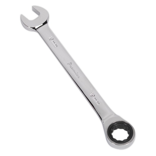 Sealey Ratchet Combination Spanner 72 Teeth Chrome Vanadium Steel 19mm RCW19
